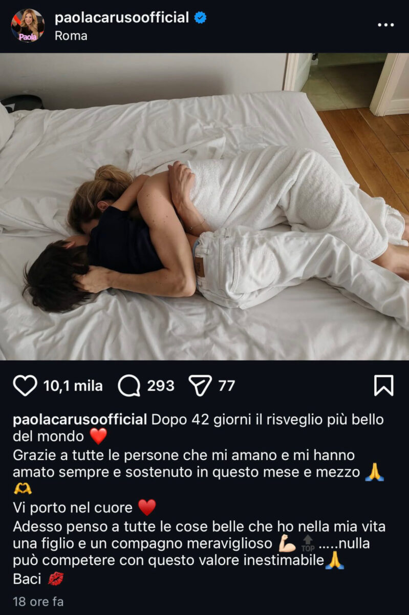 Paola Caruso e suo figlio